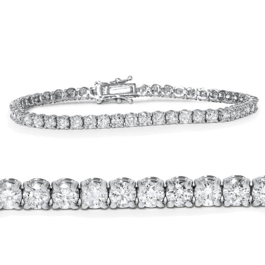 5 Ct T.W. Diamond Tennis Bracelet 18K White Gold 7" (G-H, I1)