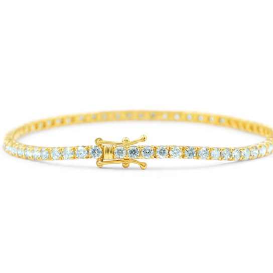 9 1/2 ct Diamond Tennis Bracelet 14K Yellow Gold 7" (G-H, I2-I3)