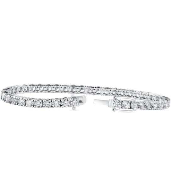 10 ct Diamond Tennis Bracelet 14k White Gold 7" Double Lock Clasp (G-H, I1)