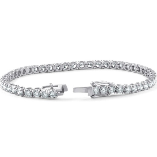 7 Ct TW Lab Grown Certified Diamond Tennis Bracelet 14K White Gold 7" (I-J, SI)