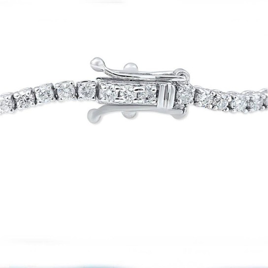 3ct Round Diamond Tennis Bracelet 14K White Gold Women's 7" (G-H, I1)  5 reviews