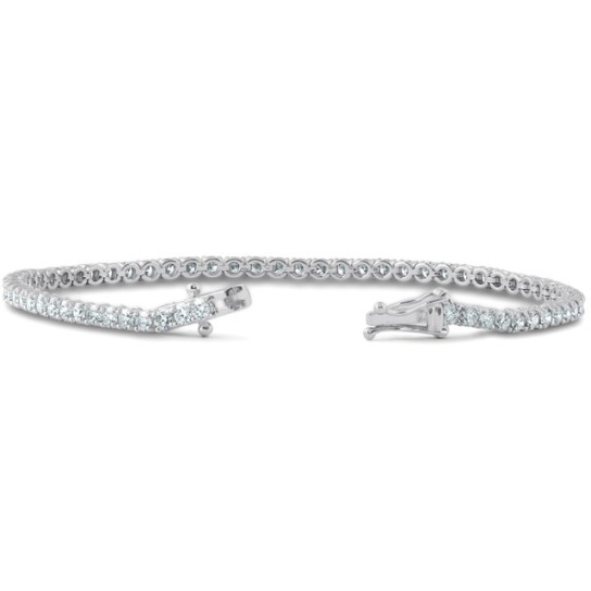 4ct Diamond Tennis Bracelet 14K White Gold 7" (G-H, I2-I3)  12 reviews