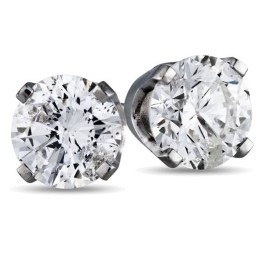 2ct Diamond Studs 14K White Gold (G-H, I2-I3)