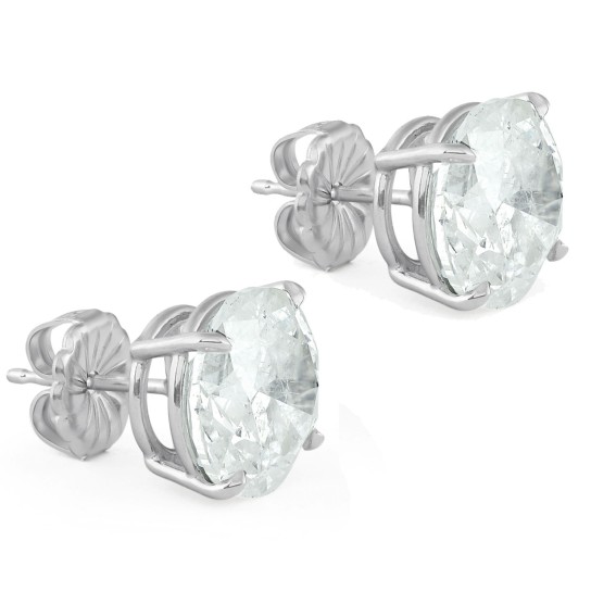 6 Ct Diamond Studs 14k White Gold Enhanced (I-J, I2-I3)