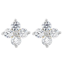 1/2 Ct T.W. Round Diamond Star Studs Women's Yellow Gold Earrings Lab Grown (G-H, VS)