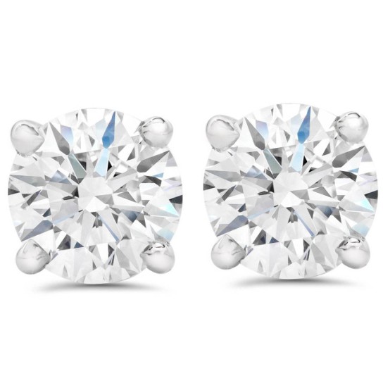 SI1 2.56Ct T.W. Lab Grown Certified Diamond Screw Back 14k White Gold Studs (, SI)