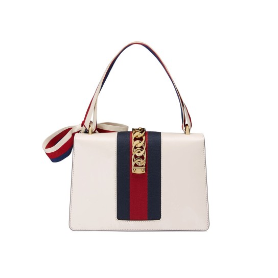 White Embroidered Sylvie Small shoulder bag