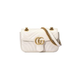 white GG Marmont matelassé mini bag