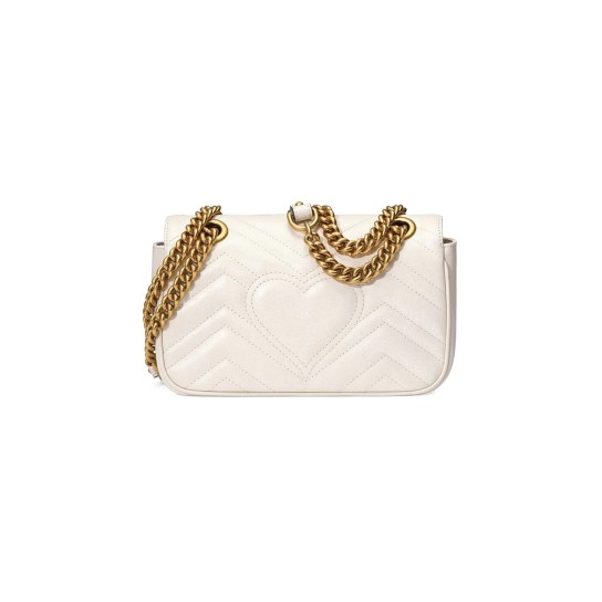 white GG Marmont matelassé mini bag