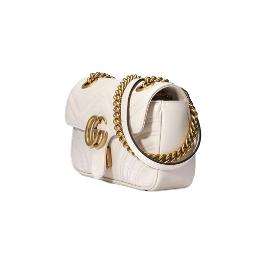 white GG Marmont matelassé mini bag