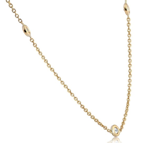 1/4ct Diamonds By The Yard 18" 14K Yellow Gold Women's Necklace (G-H, SI)