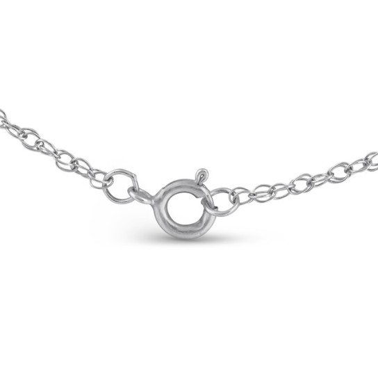 1/2Ct T.W. Circled By Love Diamond Pendant 10k White Gold Women's Necklace (H-I, I2-I3)