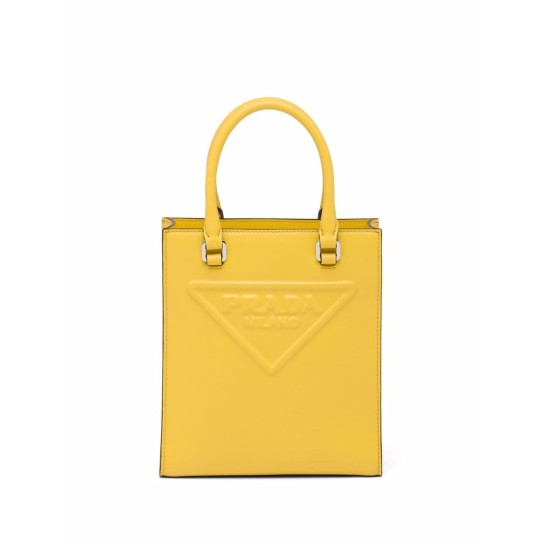 logo-embossed tote bag