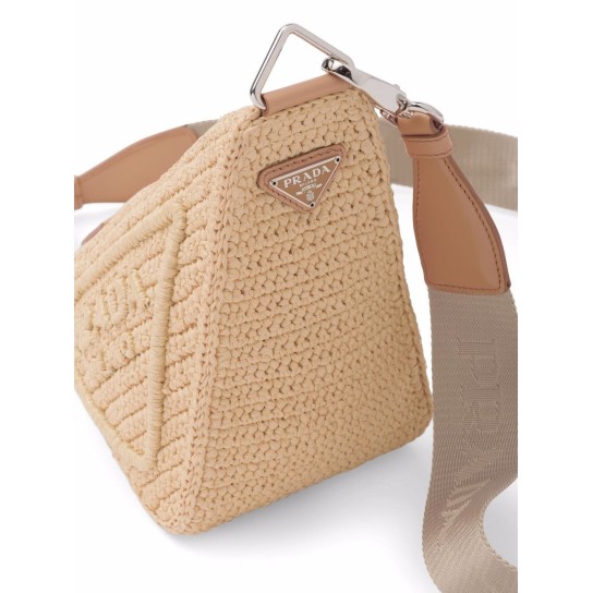 raffia Triangle shoulder bag