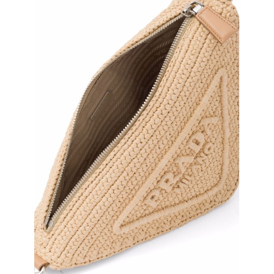 raffia Triangle shoulder bag