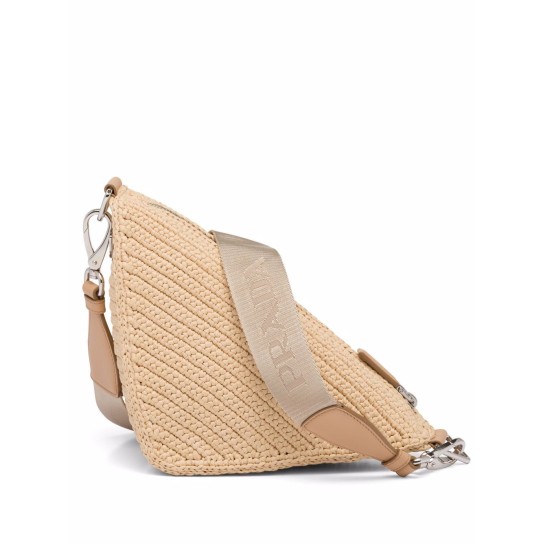 raffia Triangle shoulder bag