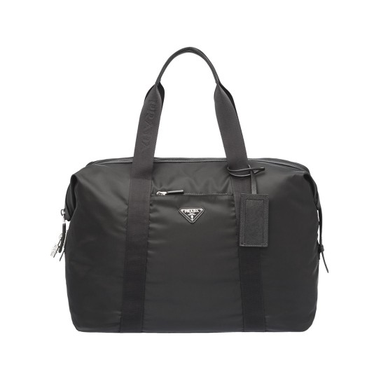 Re-Nylon triangle logo holdall bag