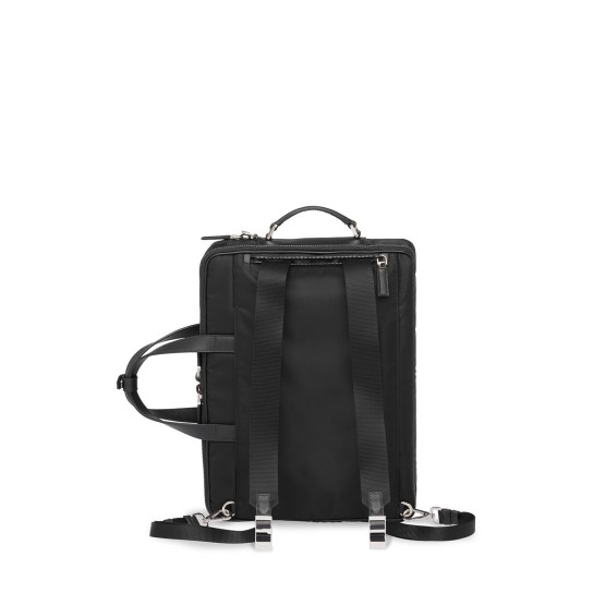 Re-Nylon and Saffiano leather briefcase