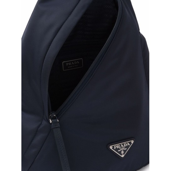 Re-Nylon logo-plaque backpack