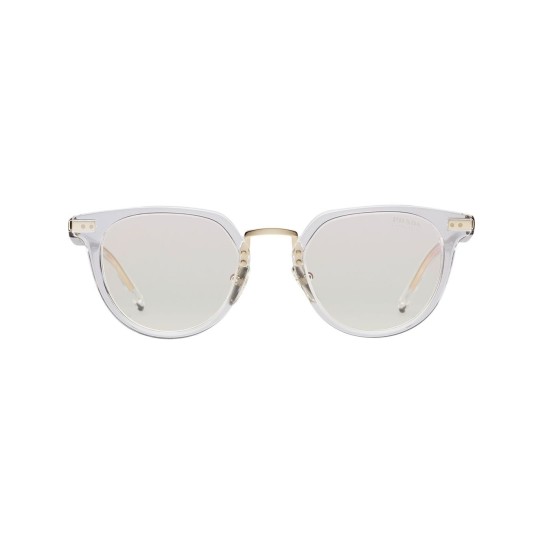 clear round-frame sunglasses