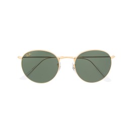 two-tone round-frame sunglasses