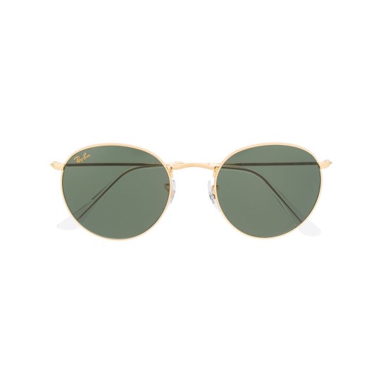 two-tone round-frame sunglasses