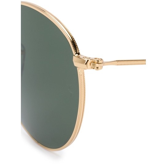 two-tone round-frame sunglasses