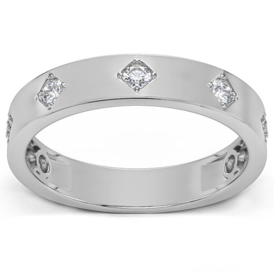 1/4Ct Diamond Wedding Ring Anniversary Band in White, Yellow, or Rose Gold (G-H, I1)