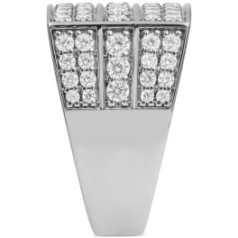 3 1/4 Ct Diamond Men's Multi-Cluster Wide Ring in White Gold (I-J, I2-I3)