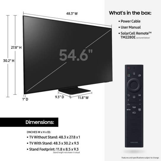 55” Class QN90B Samsung Neo QLED 4K Smart TV (2022)