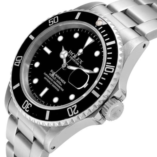 Rolex Submariner Black Dial Steel Mens Watch 16610