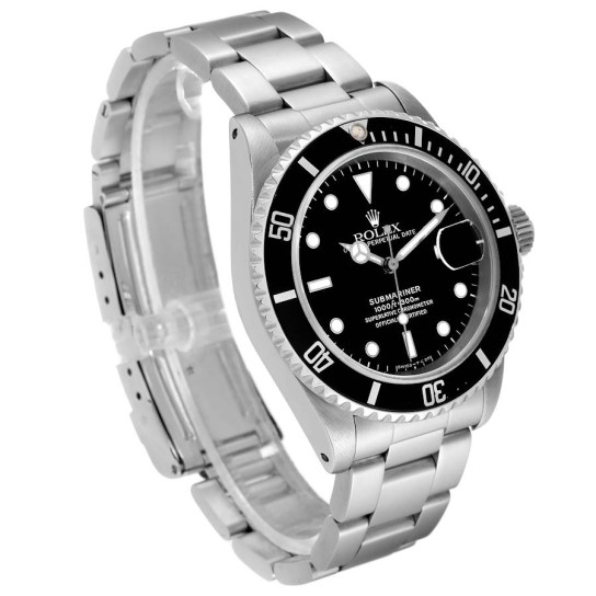 Rolex Submariner Black Dial Steel Mens Watch 16610