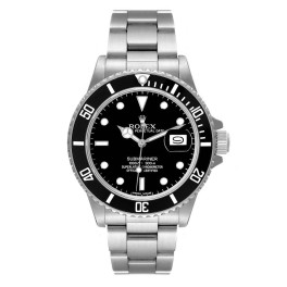Rolex Submariner Date Steel Mens Vintage Watch 16800 Box Papers