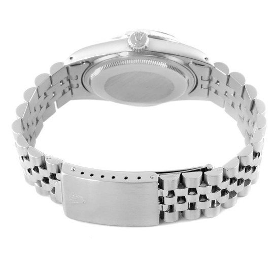 Rolex Datejust Steel White Gold Silver Dial Vintage Mens Watch 16014