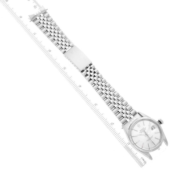 Rolex Datejust Steel White Gold Silver Dial Vintage Mens Watch 16014