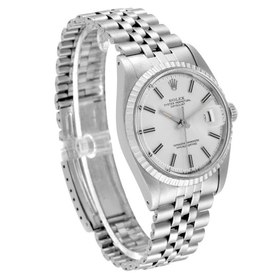 Rolex Datejust Silver Sigma Dial Oyster Bracelet Vintage Mens Watch 1603