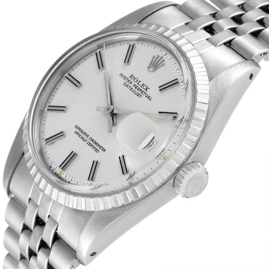 Rolex Datejust Silver Sigma Dial Oyster Bracelet Vintage Mens Watch 1603