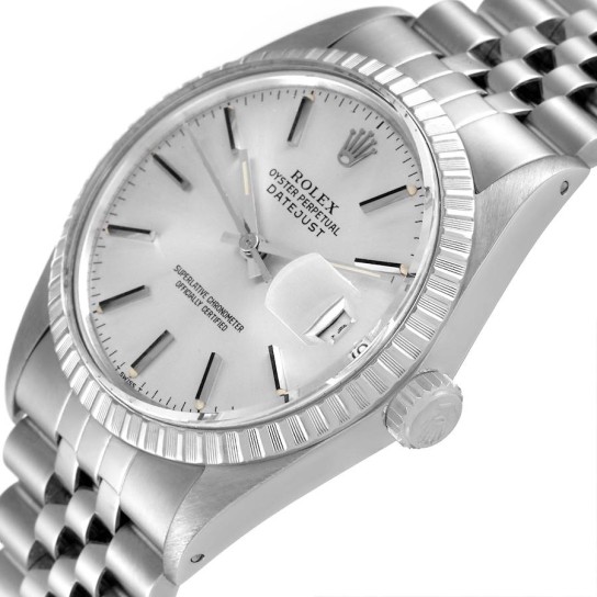 Rolex Datejust Silver Dial Vintage Steel Mens Watch 16030