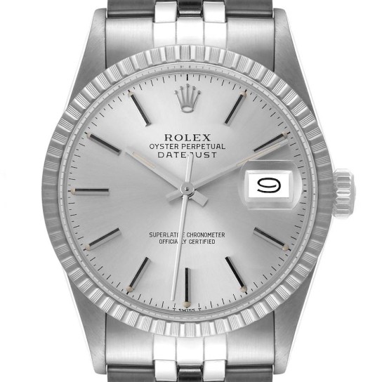 Rolex Datejust Silver Dial Vintage Steel Mens Watch 16030