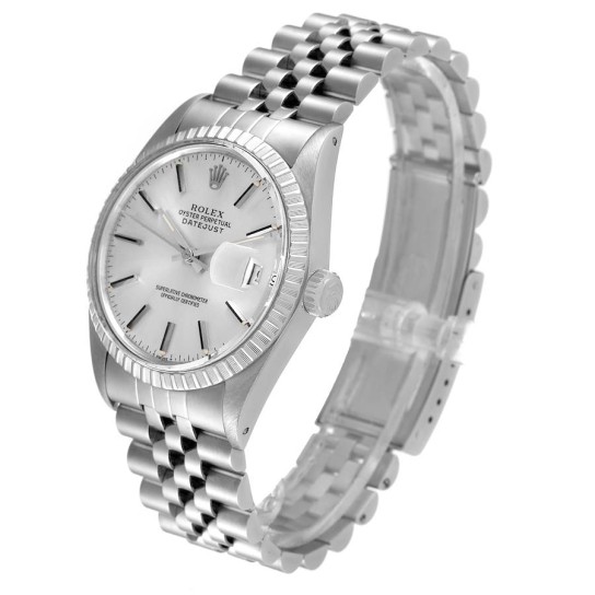 Rolex Datejust Silver Dial Vintage Steel Mens Watch 16030