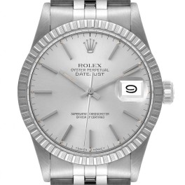 Rolex Datejust Silver Dial Vintage Steel Mens Watch 16030 Box Papers