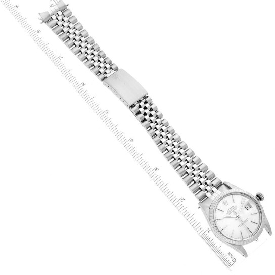 Rolex Datejust Silver Dial Vintage Steel Mens Watch 16030 Box Papers