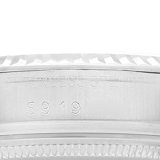 Rolex Datejust Steel White Gold Silver Dial Vintage Mens Watch 16014