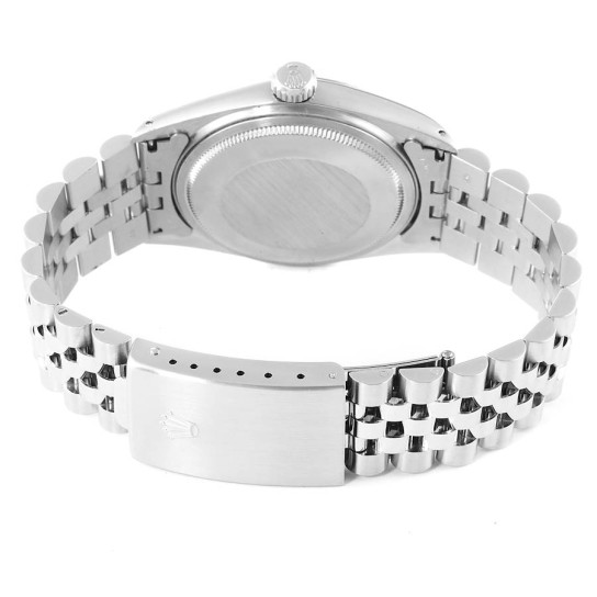 Rolex Datejust Steel White Gold Silver Dial Vintage Mens Watch 16014