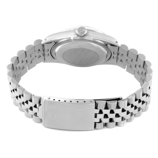 Rolex Datejust Vintage Steel White Gold Diamond Mens Watch 16014