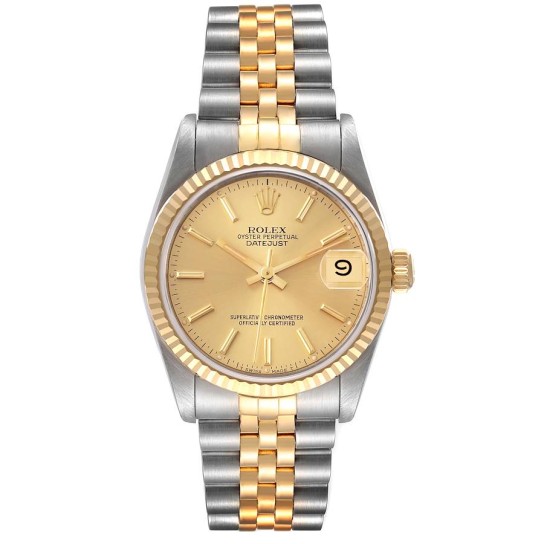 Rolex Datejust Midsize 31mm Steel Yellow Gold Ladies Watch 68273