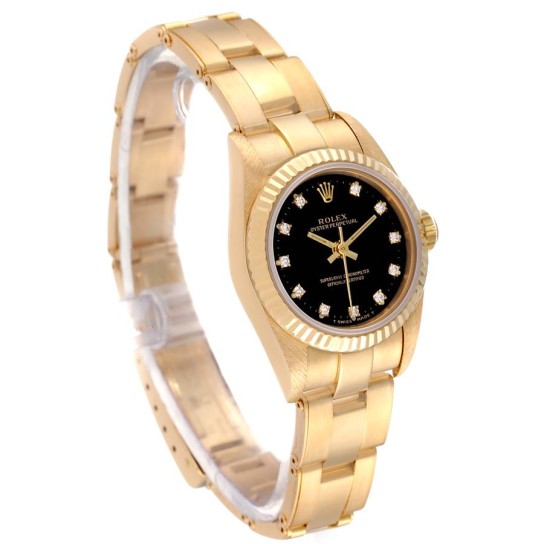 Rolex President No-Date Yellow Gold Diamond Ladies Watch 67198