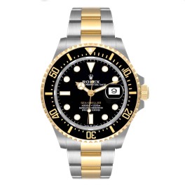 Rolex Seadweller Black Dial Steel Yellow Gold Mens Watch 126603 Box Card