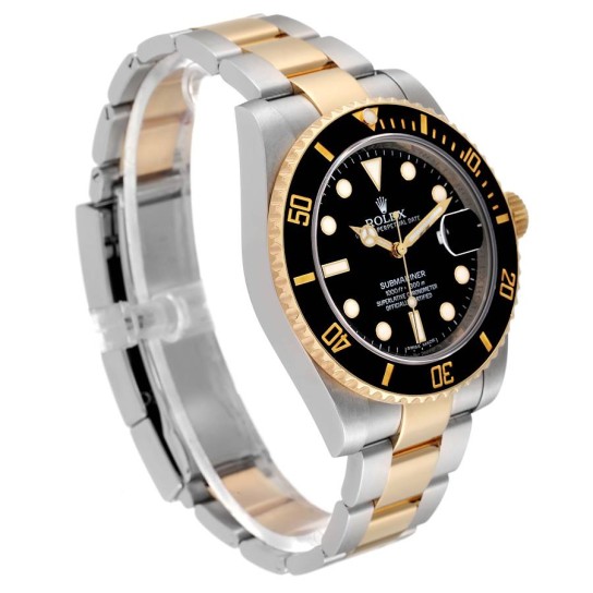 Rolex Submariner Steel Yellow Gold Black Dial Mens Watch 116613