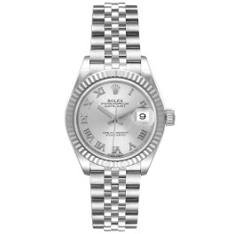 Rolex Datejust 28 Steel White Gold Ladies Watch 279174 Box Card